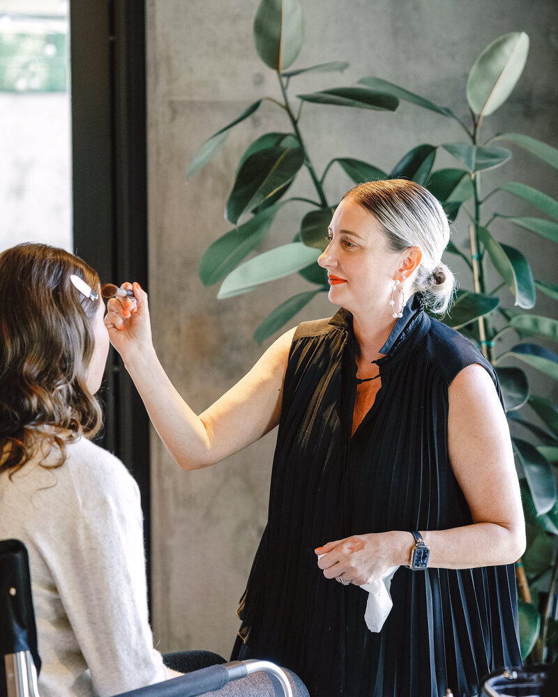 makeup artist at work
