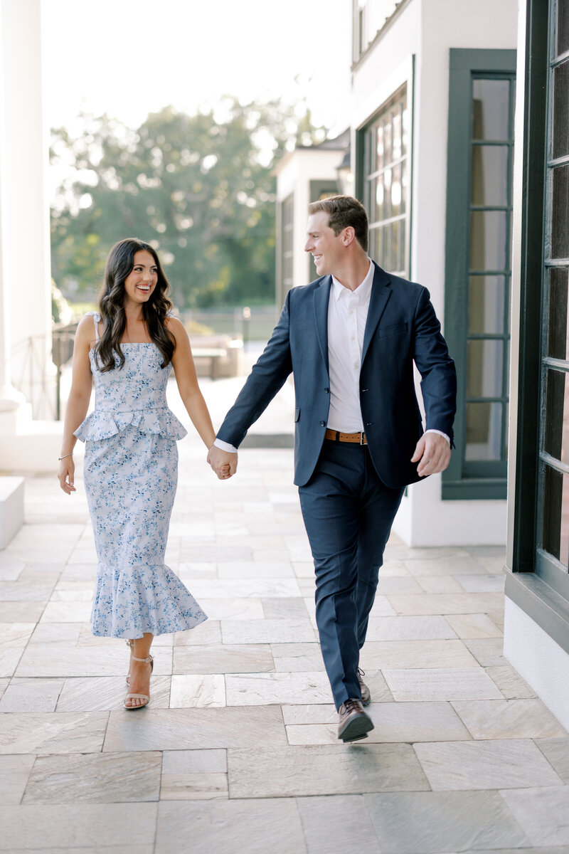 Engagement photos taken at the White House Hotel in Biloxi, Mississippi.