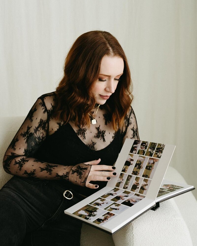 A portrait of Meaghan Baxter, a family and wedding photographer based in Calgary, Alberta.