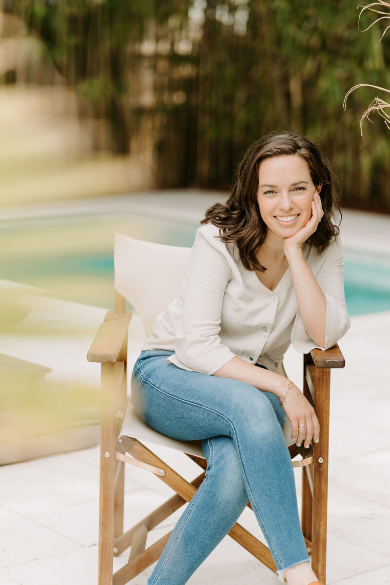 Woman smiling at camera