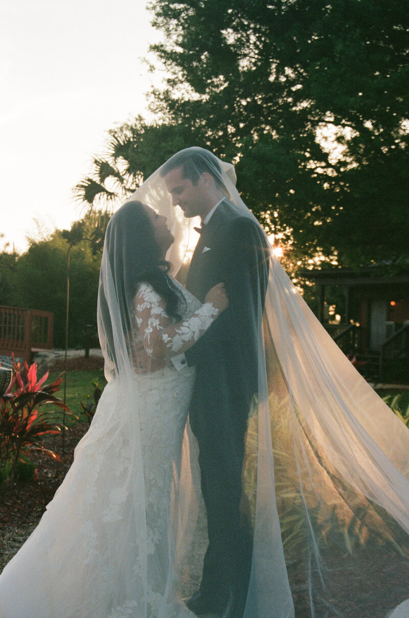 Wedding Couple looking at each other