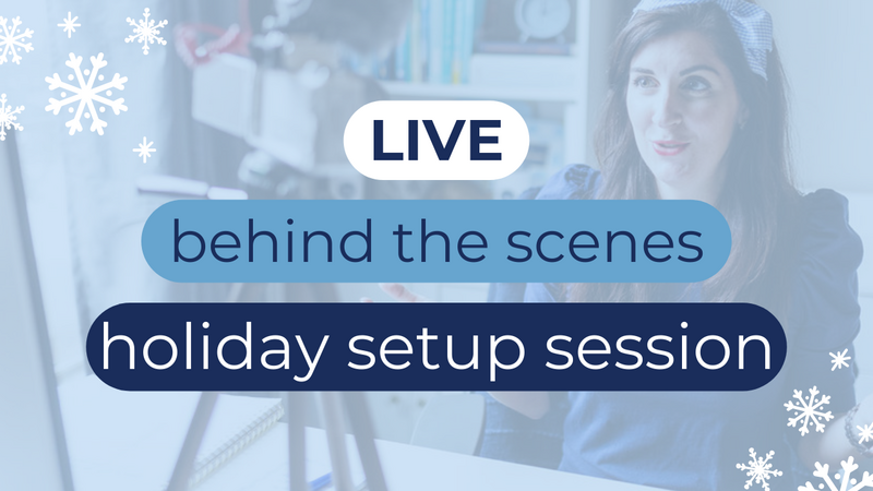 LIVE Behind the Scenes Holiday HQ Setup Session by Time Management Coach Anna Dearmon Kornick