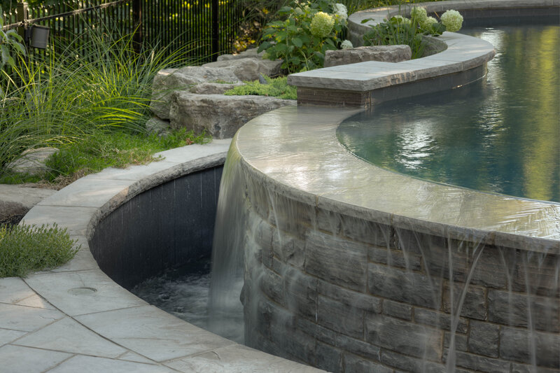 stone infinity pool