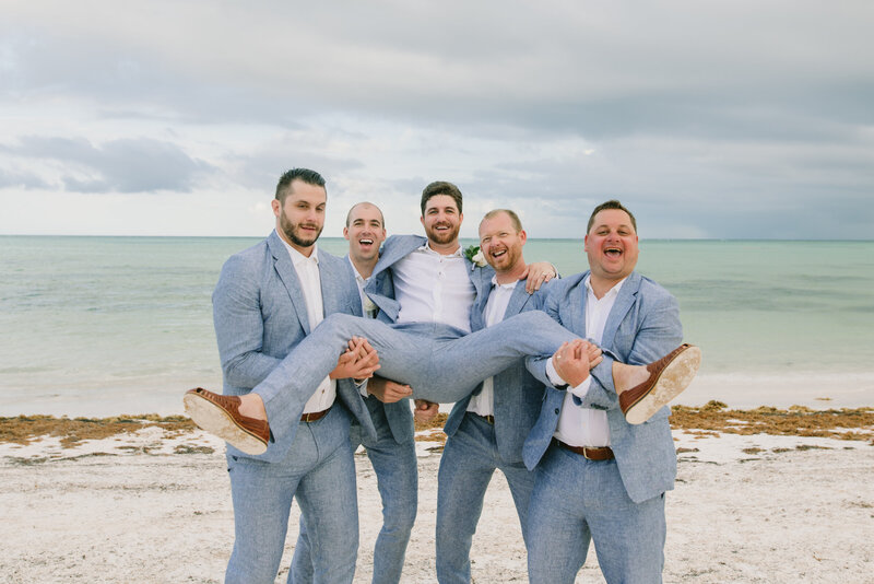 groomsmen in destination wedding