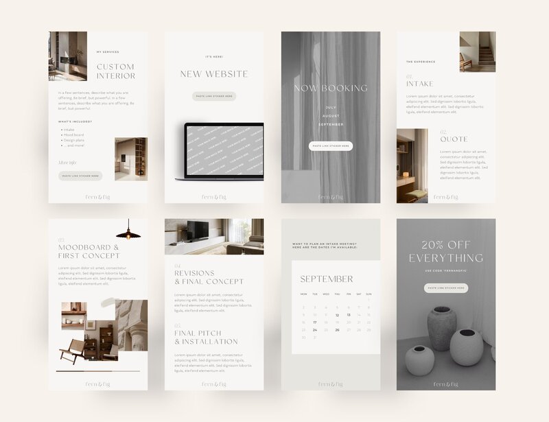 Earthy Instagram templates 4:5 Fern & Fig 16