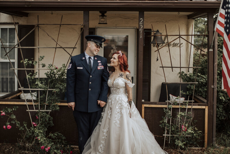 military couple eloping in colorado springs