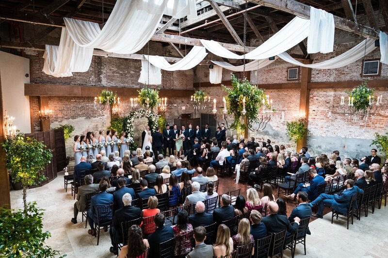 Wedding ceremony at Gallery Venue at Tomas Bistro