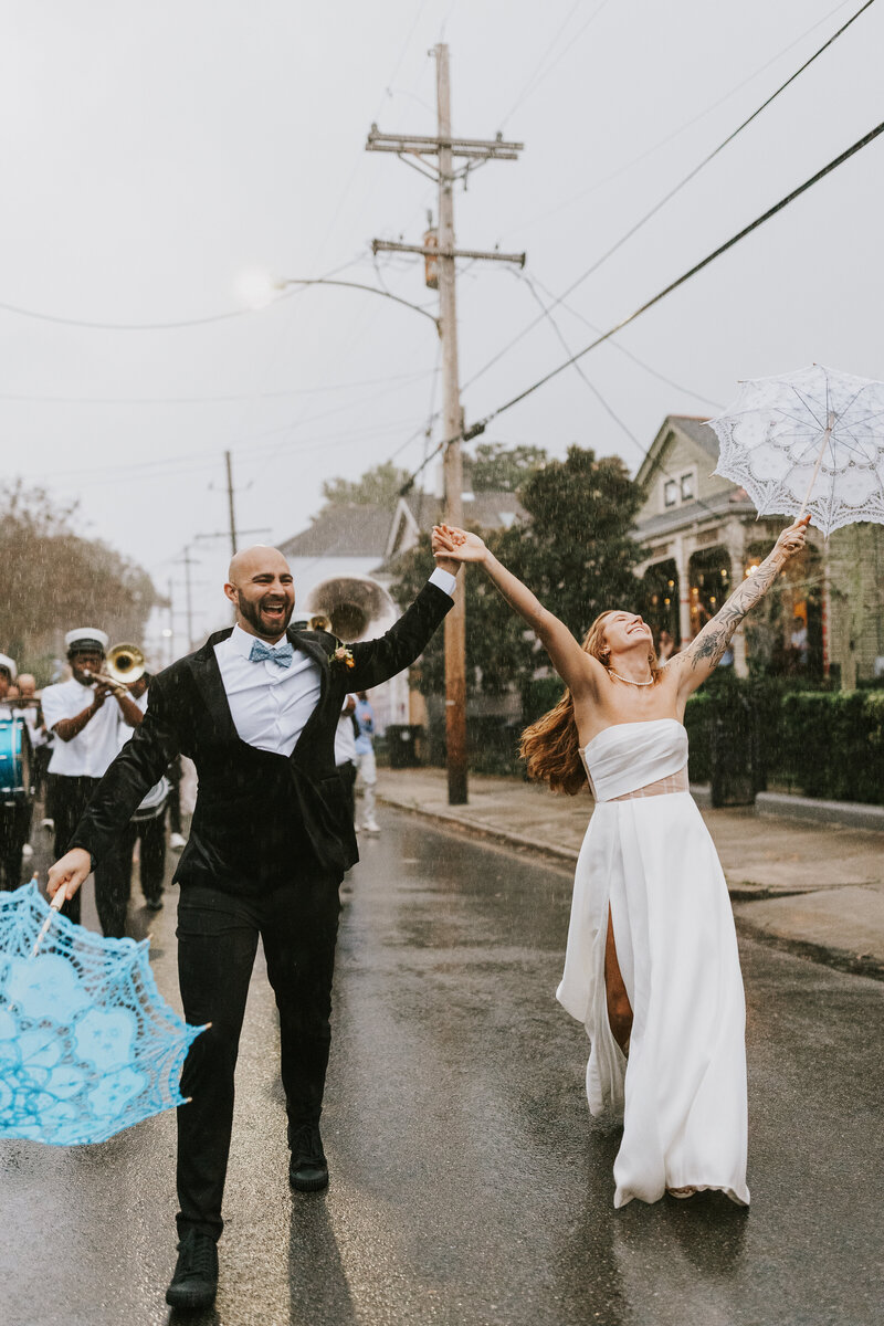 couple dancing in rain