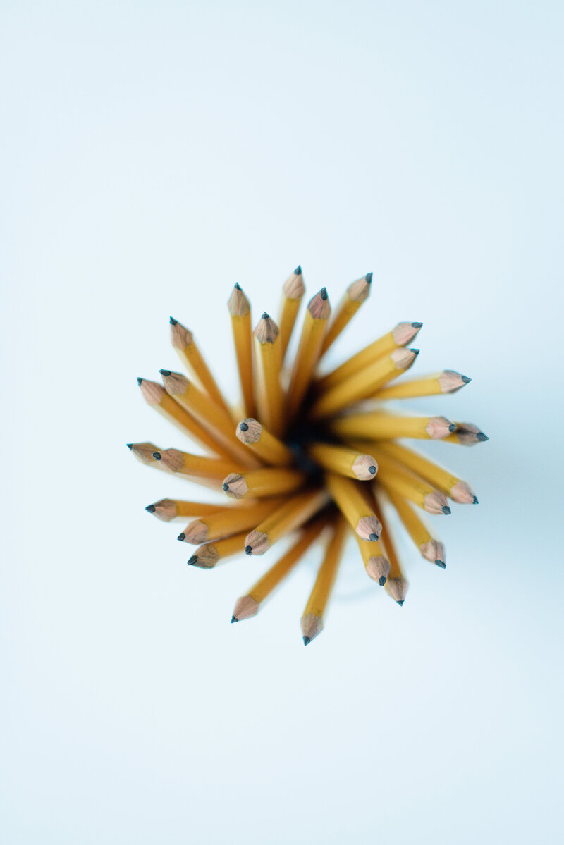brand images of pencils captured by denver commercial photographers
