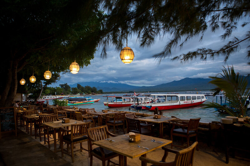 Gili Air outdoor restaurant patio