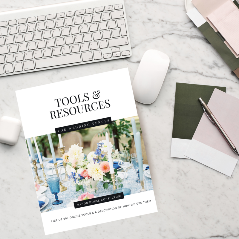 Tools & Resources for Wedding Venues - MHC - Flatlay