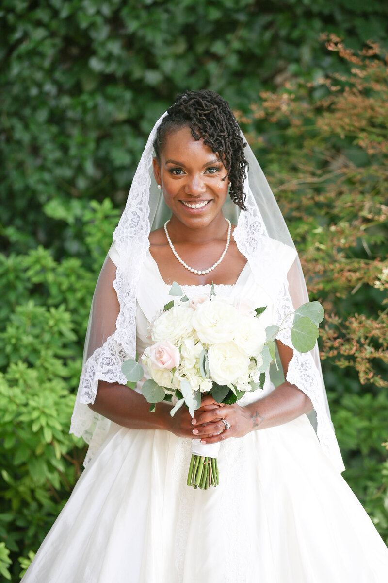 "Beautiful bridal portrait at the Brooklyn Arts Center in downtown Wilmington"