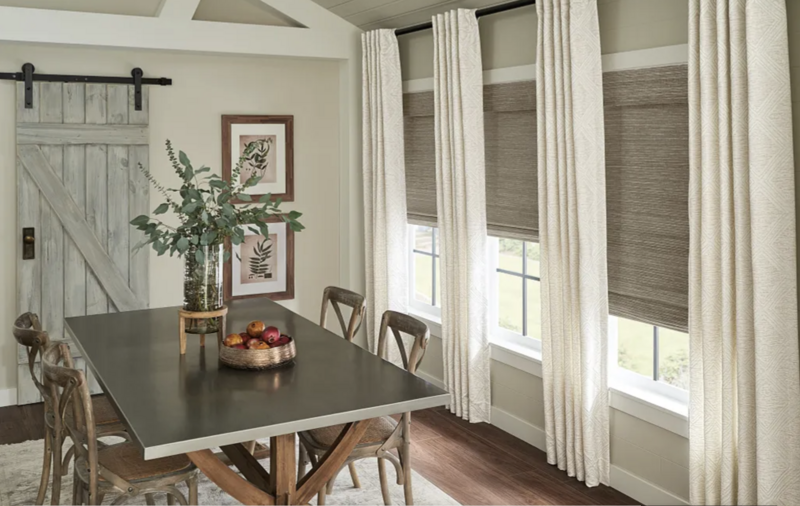 Custom indoor drapes kitchen