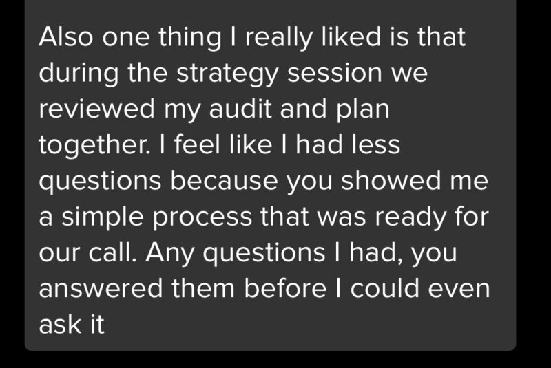 Podcast Audit and Strategy Session Testimonial