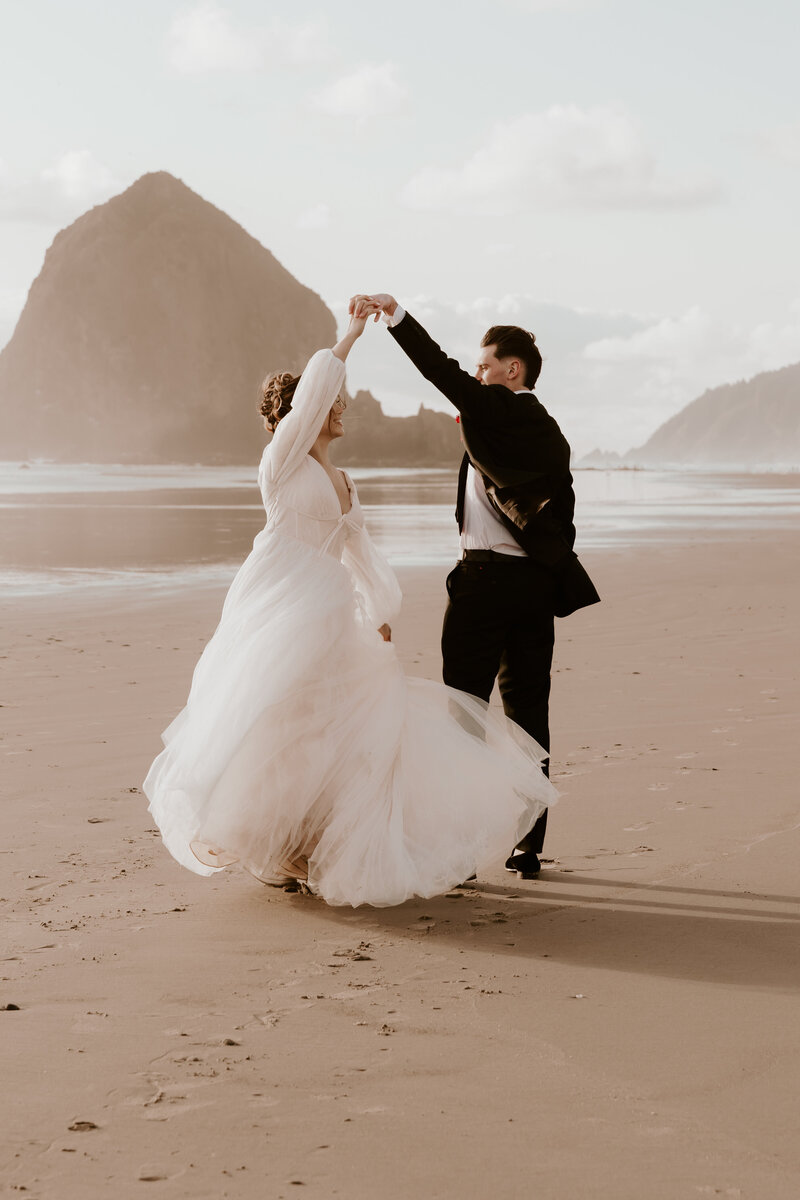 Eloping on the Oregon Coast at Cannon Beach
