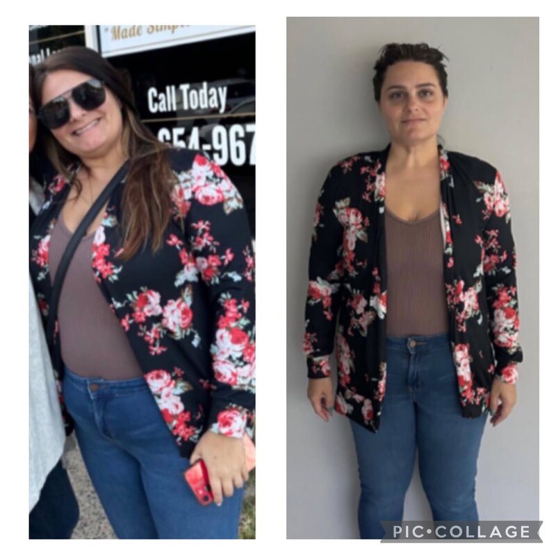 Before and after of Stephanie