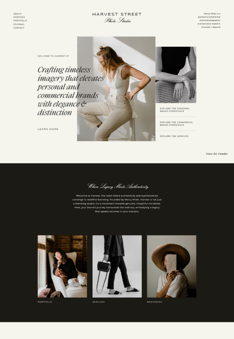 Showit Website Template Northfolk Harvest 1