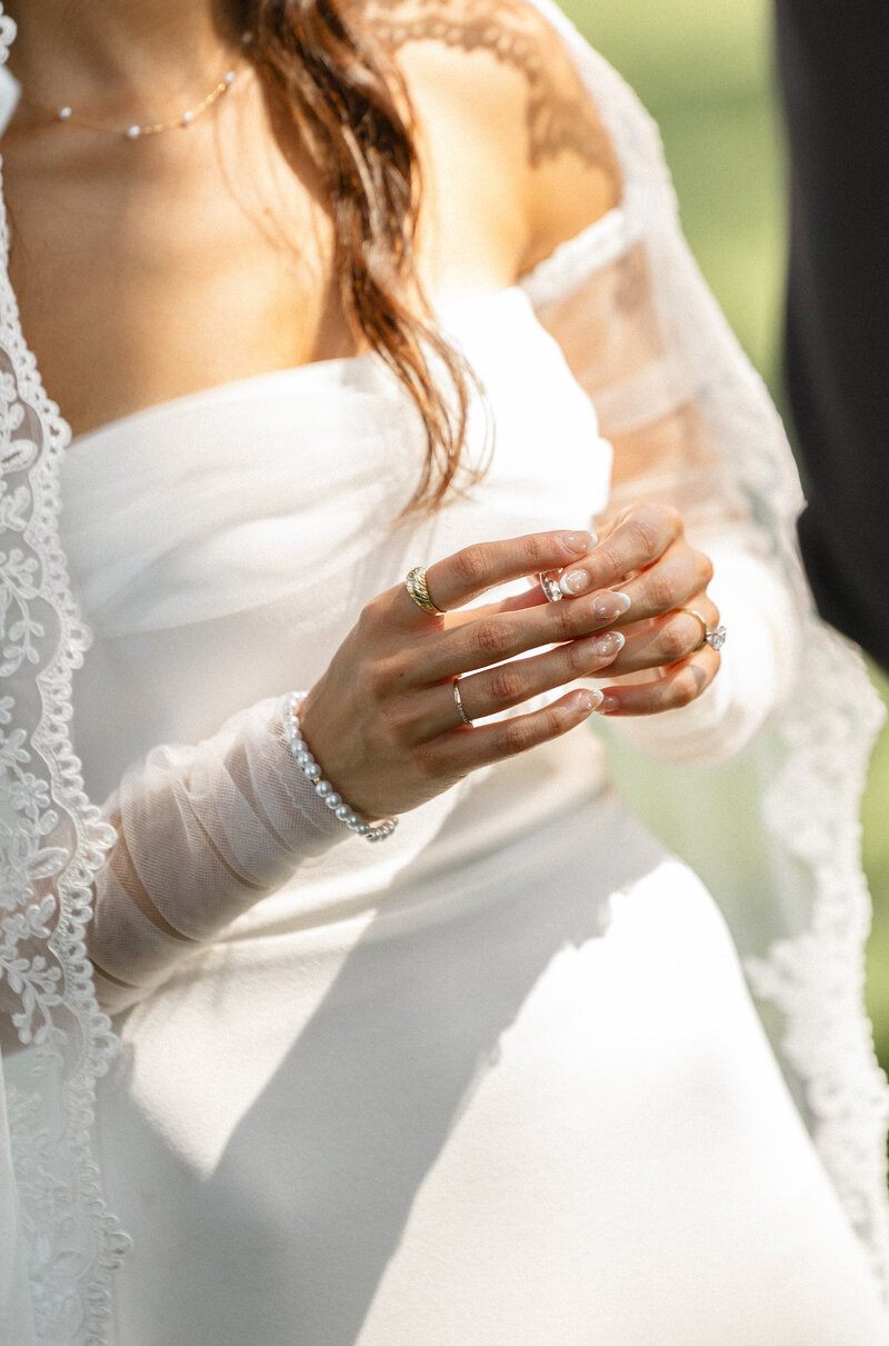 Wedding ring exchange photo during ceremony