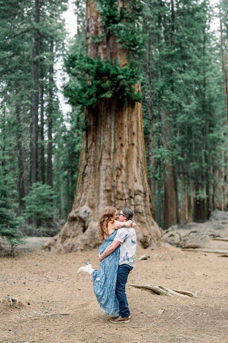 A stunning engagement session at the ancient redwoods of Muir Woods in California, captured by Tiffany Longeway Photography