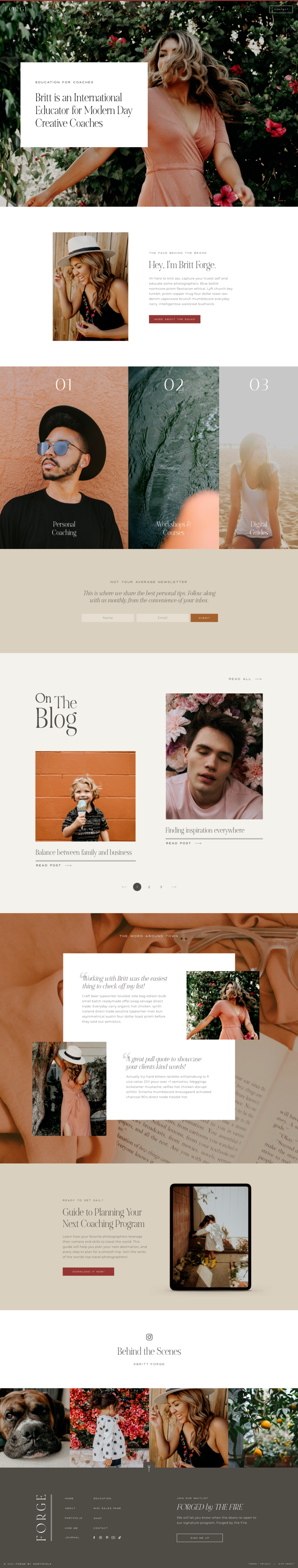 Colorful website template customization mockup