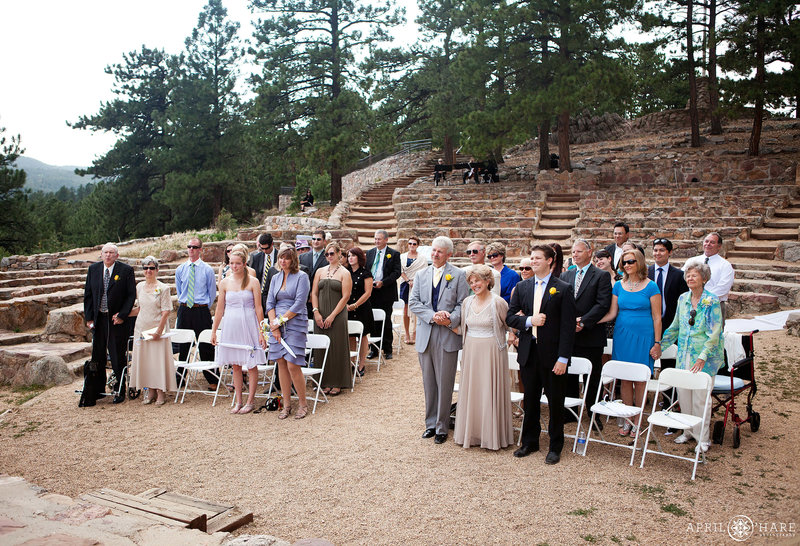 Outdoor wedding at Sunrise Amphitheater in Boulder