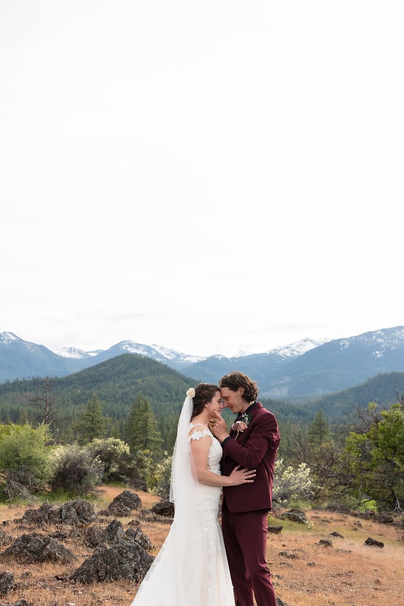 classy bride with backless dress
