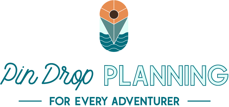 Full color pin drop planning logo