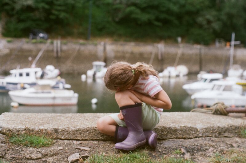 My daughter by the jetty shot with Kodak Gold 200