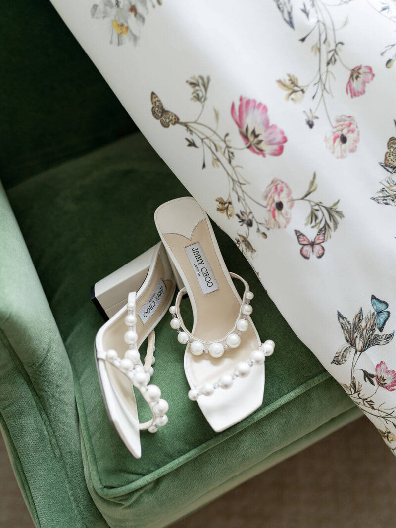 4.Jimmy Choo Womens White Wedding Shoe-Poeme