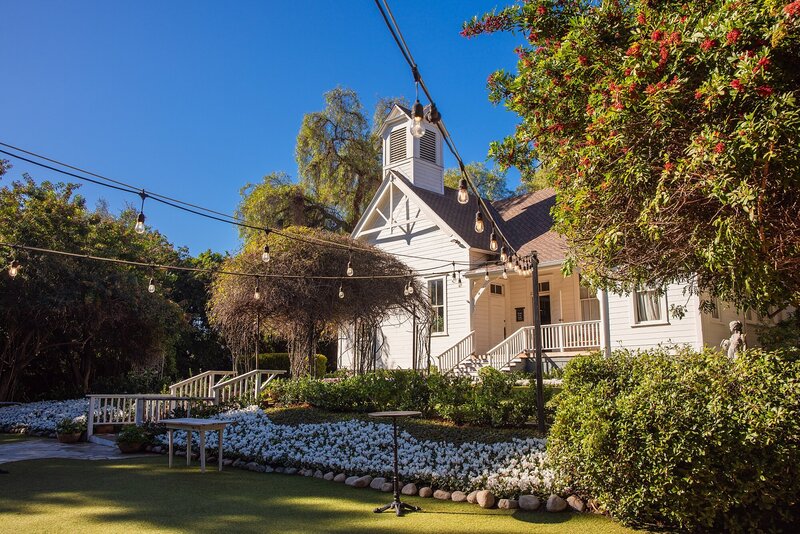 The Historic Schoolhouse at Green Gables Wedding Estate in San Marcos, Southern California.