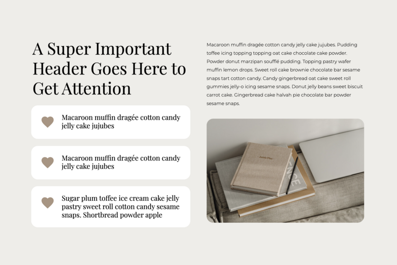 Showit information sales page canvas