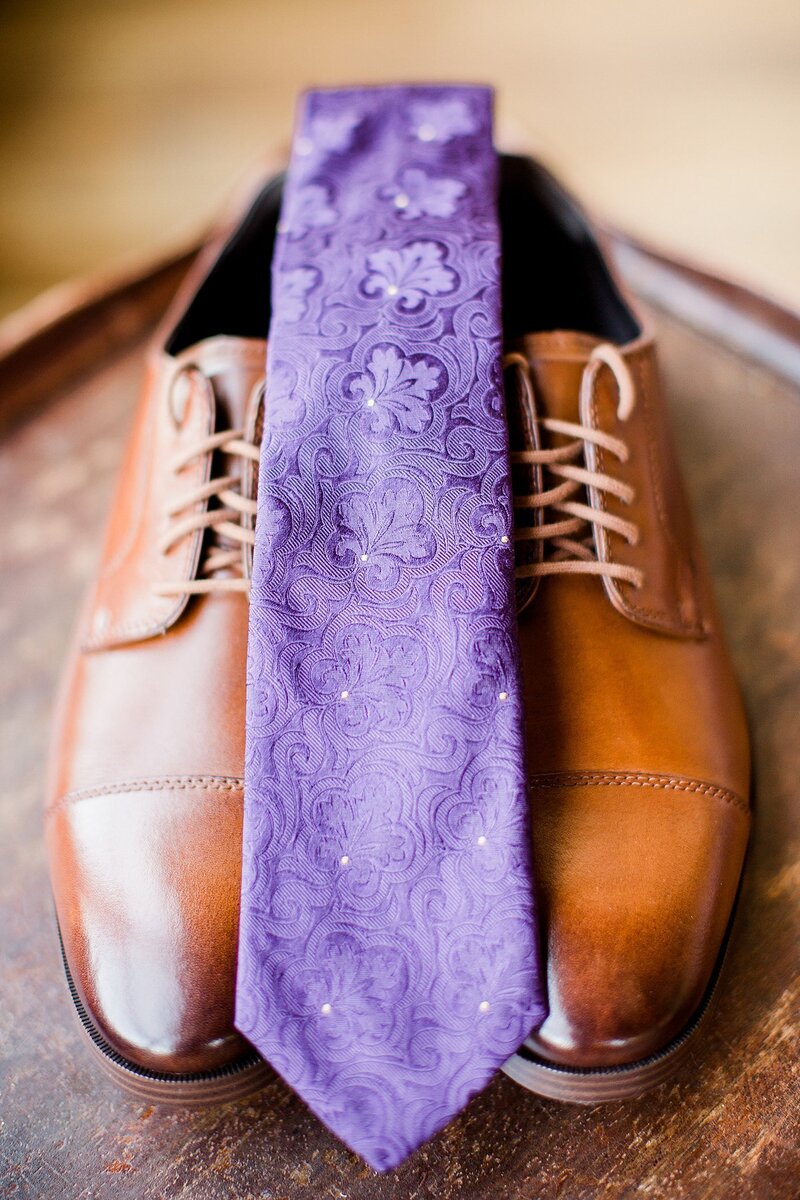 purple tie by Knoxville Wedding Photographer, Amanda May Photos