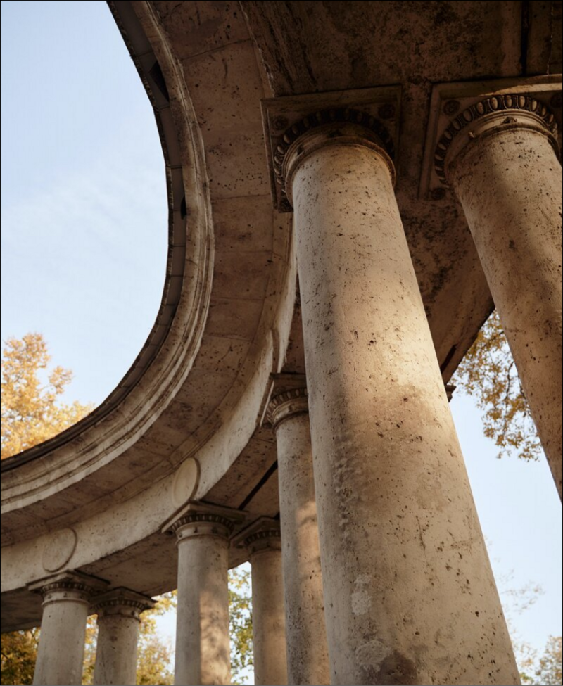stone structure held up by round columns