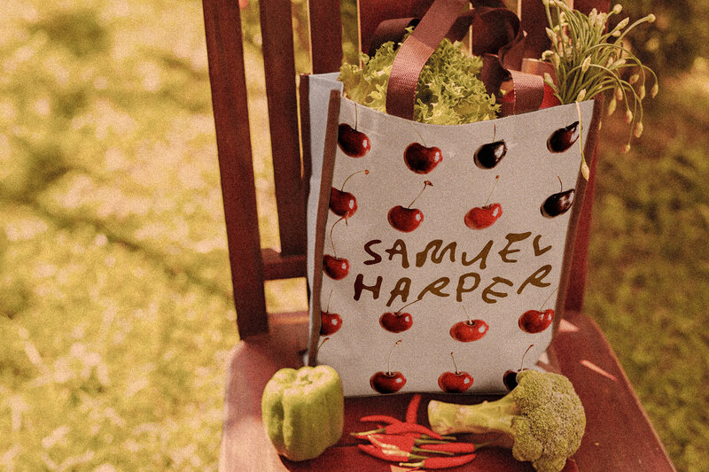 merch tote mockup for samuel harper