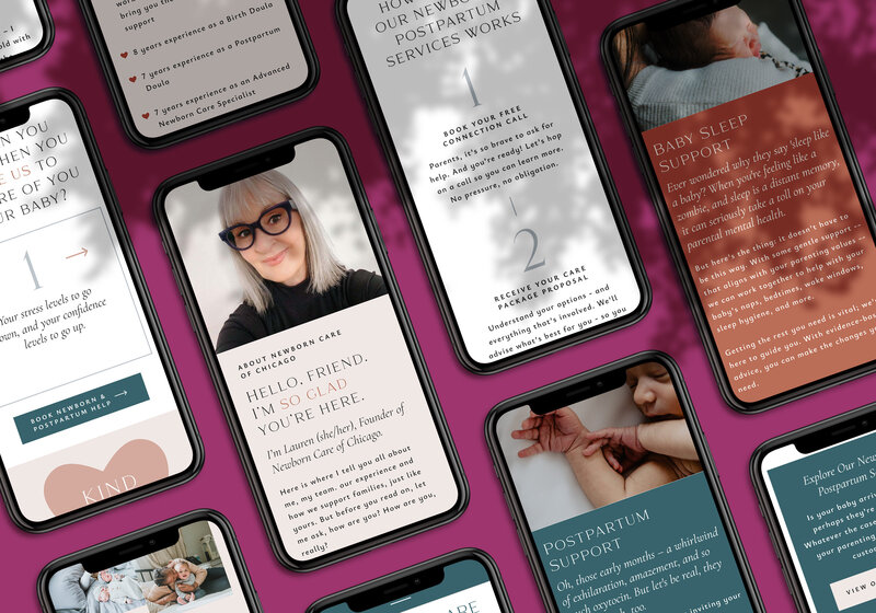 Website copy for a doula