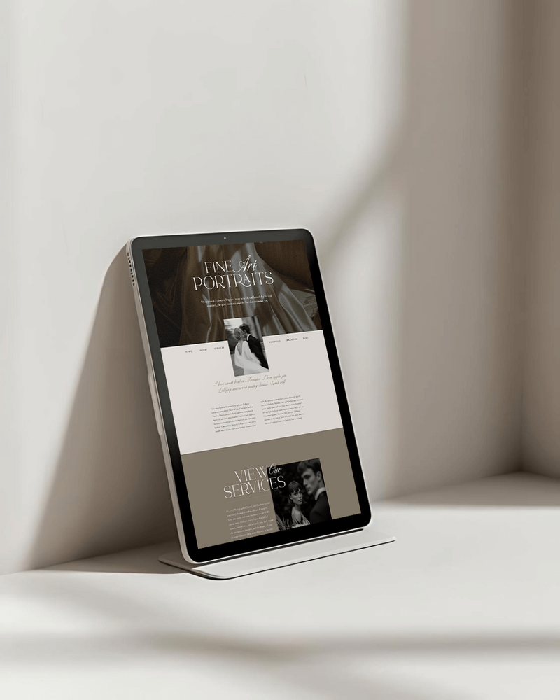 Emma Showit website template for photographers featuring a modern, elegant design—perfect for wedding and editorial portfolios that attract dream clients