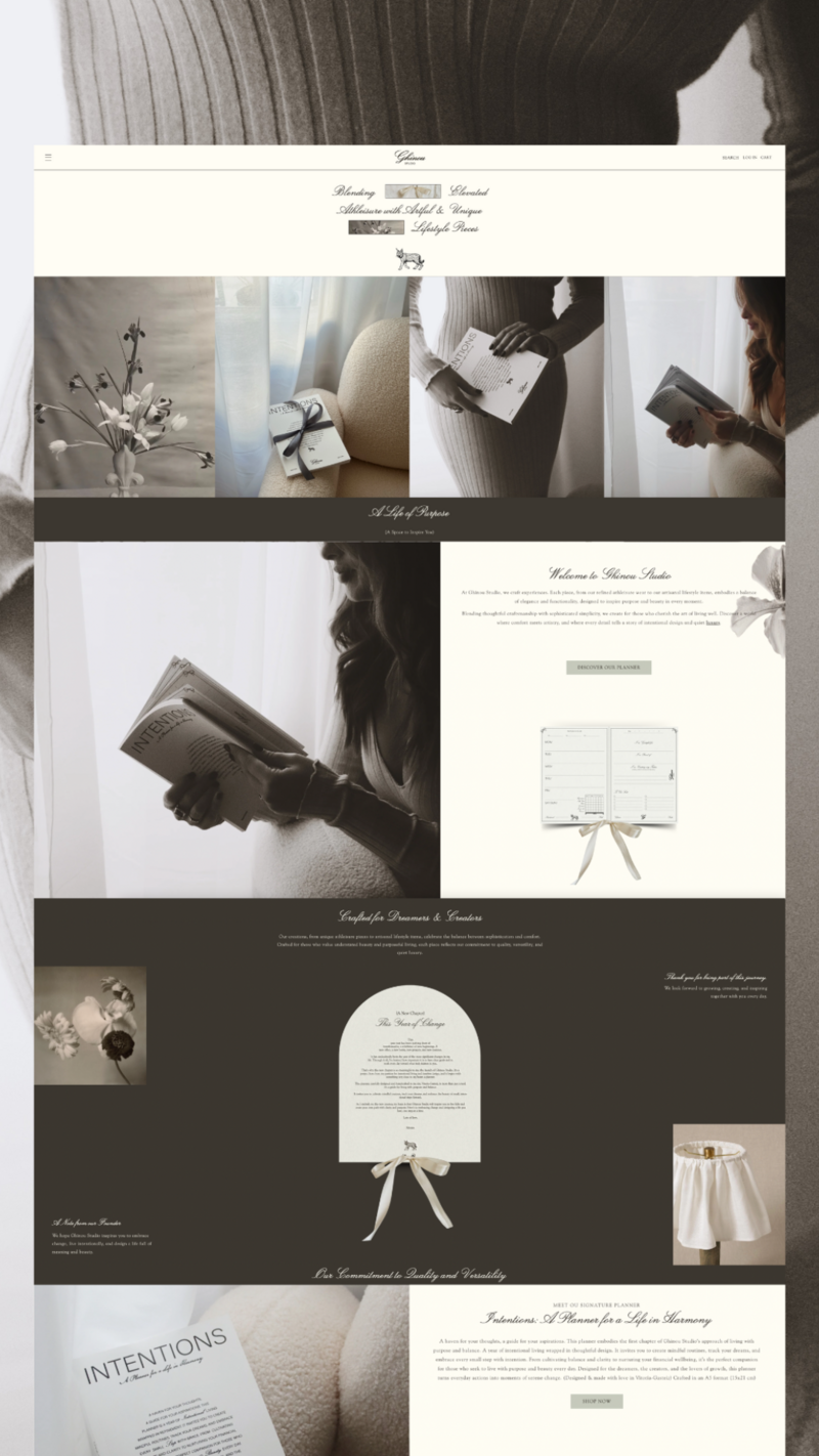 Branding for Ghinou Studio by  Miriam Escudero Studio