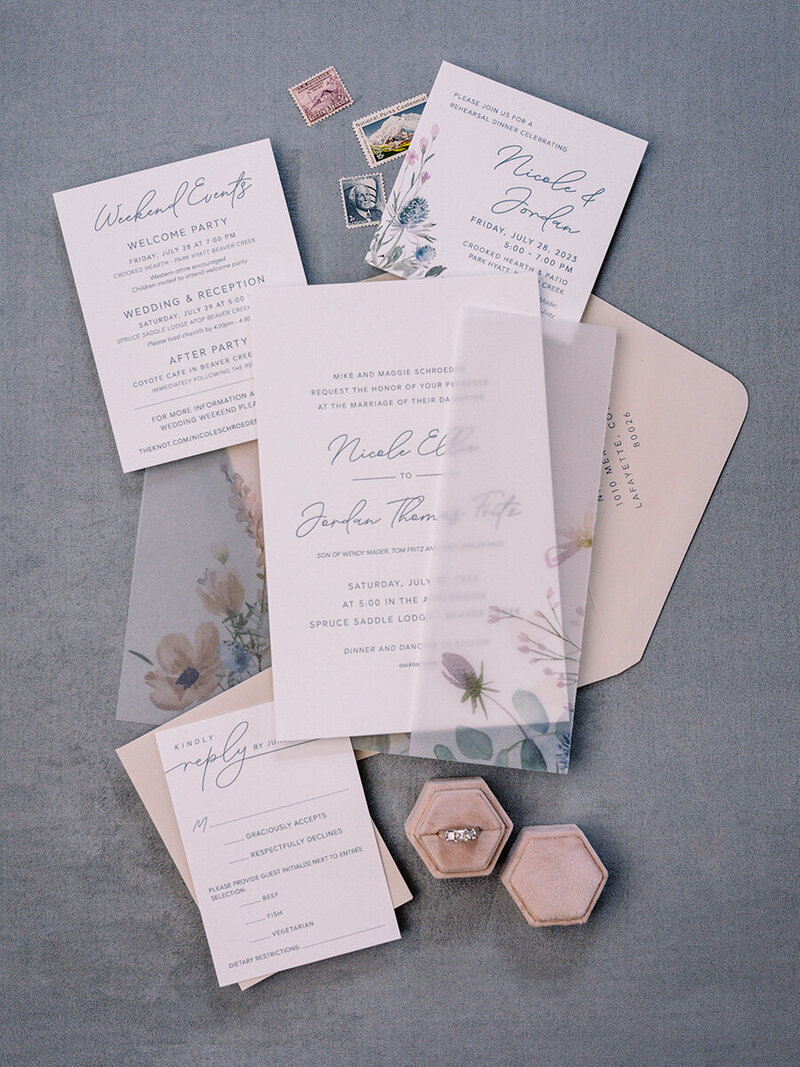 Beaver Creek Wedding invitation