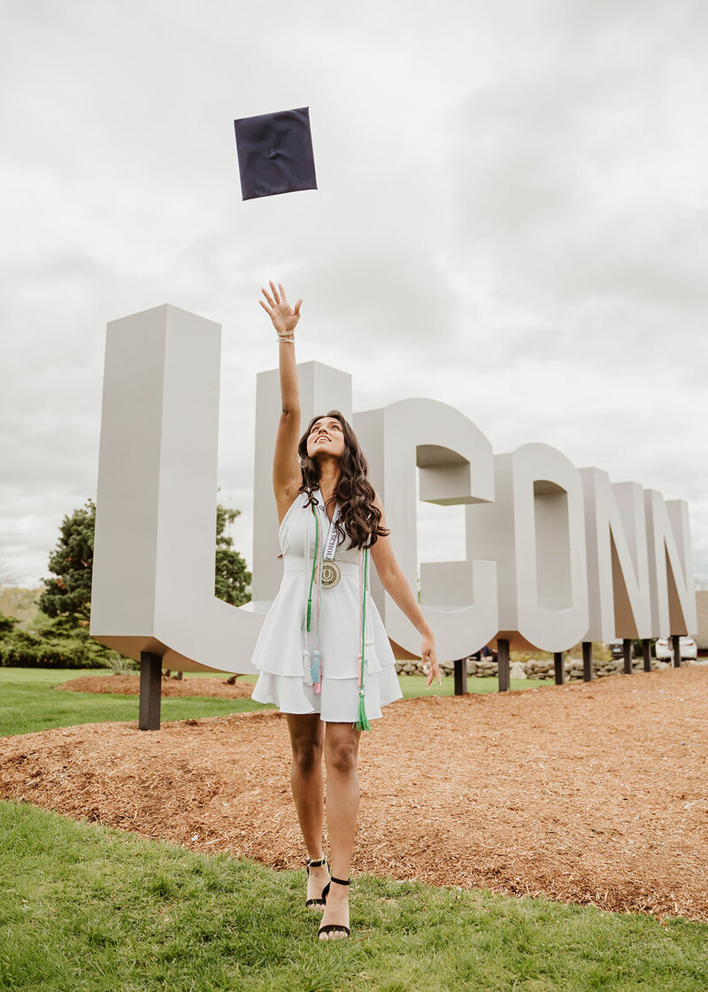 graduation portrait photographer at uconn in connecticut by Sara McIngvale Photography