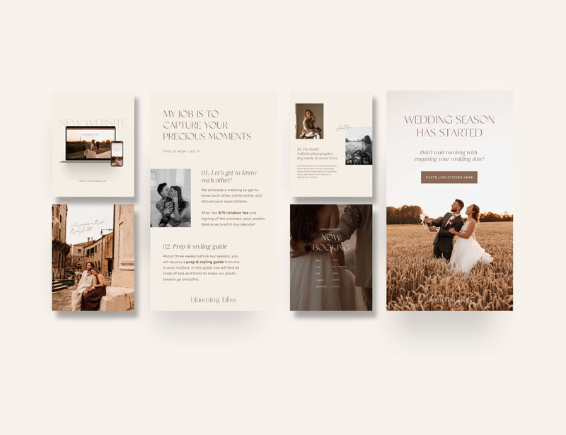 Minimal Instagram templates for photographers 4:5 Blooming Bliss 4
