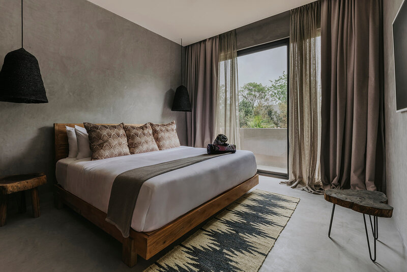 Four guests Six guests stay in Tulum jungle luxe properties