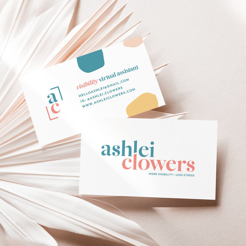 business card design for virtual assistant