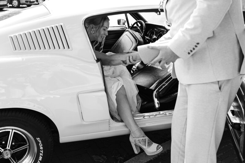 trouw auto bruiloft