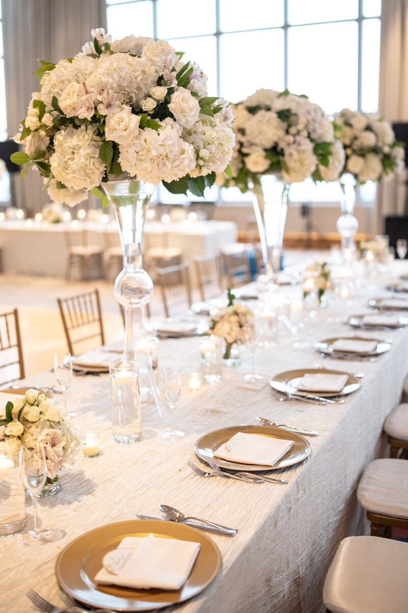 Luxury wedding table setting at Ritz-Carlton Naples