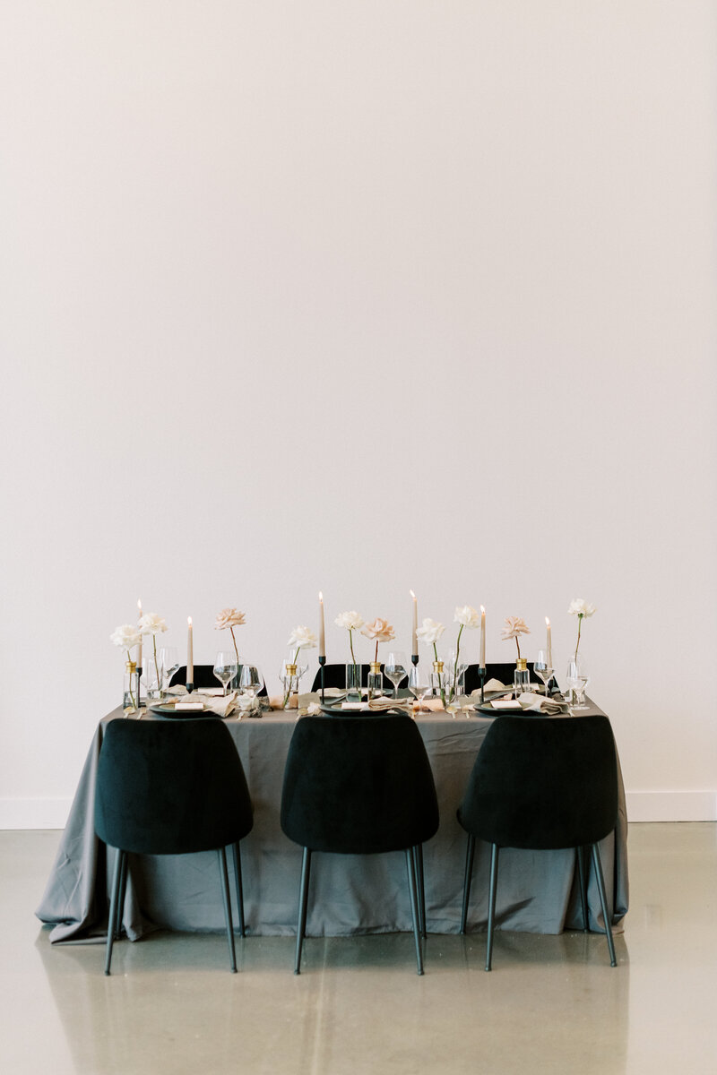 styled shoot reception table