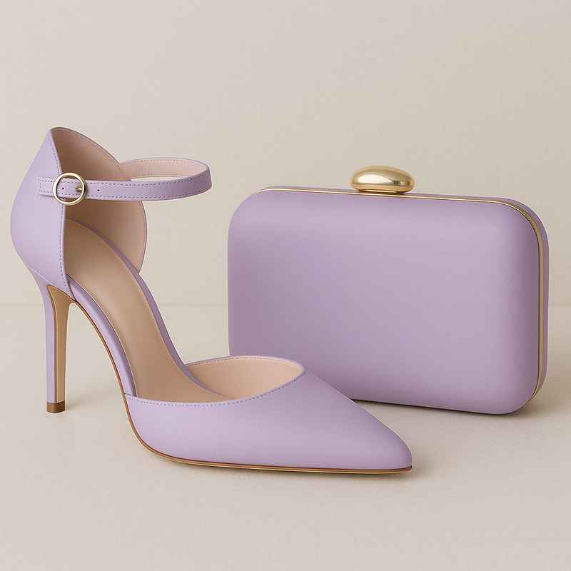Bridal shoe and purse in 2026 trend color 