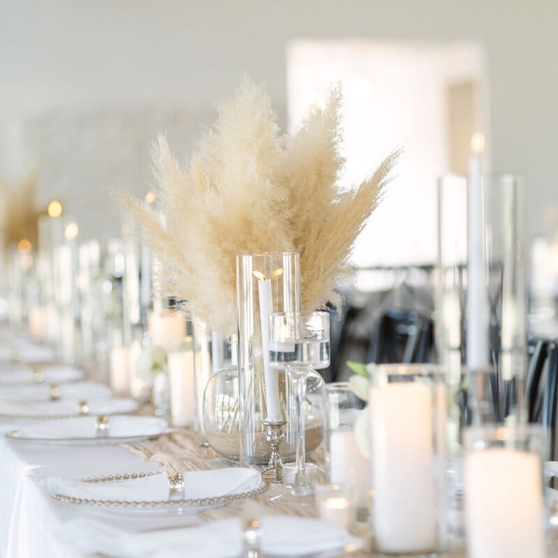 Tablescape at Sorelle, Weddings in the Meadow in Thomas, Oklahoma. Sorelle offers a DIY Wedding package.