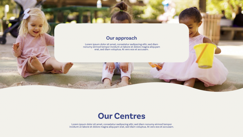 custom designed preschool website