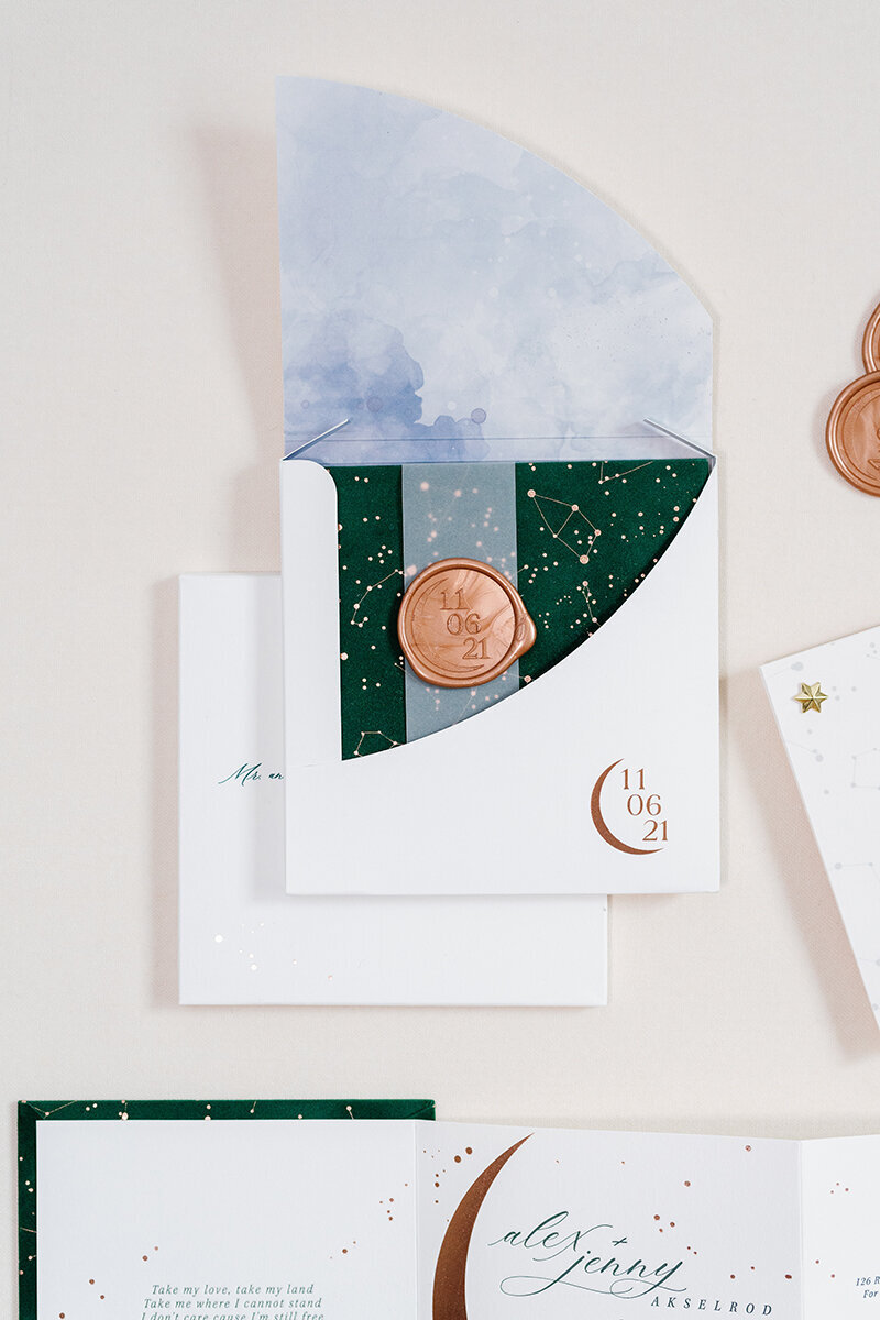 Celestial Velvet Wedding Invitations