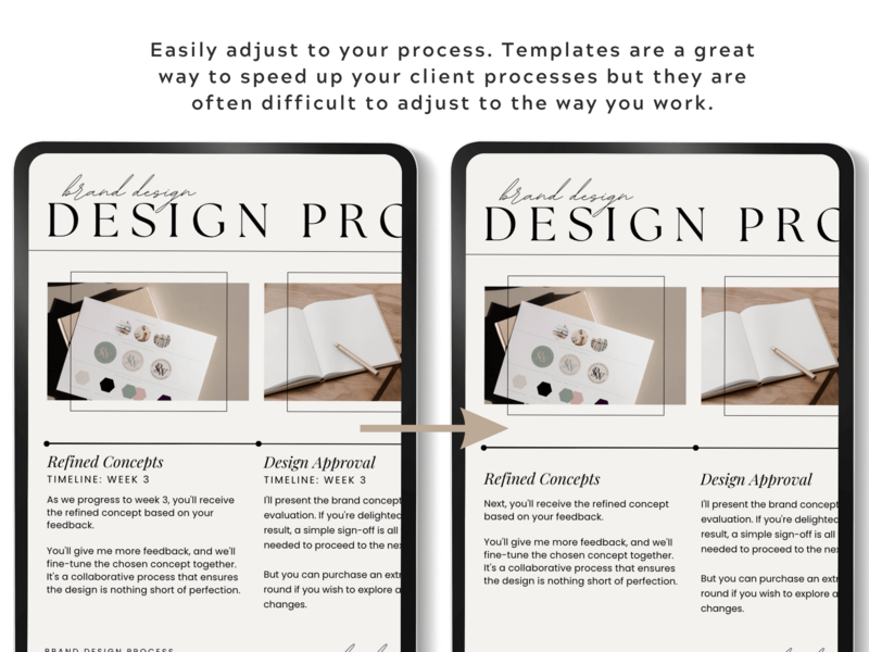 Proposal Template for Designers - Product Images - Easily Adjust by The Streamlined Creative by Stephanie Taale - Business Coach, Client Experience and Systems Strategist for brand and website designers